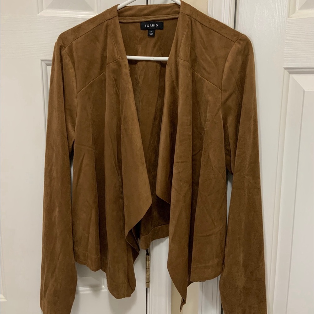 Torrid Women's Brown Open-Front Blazer